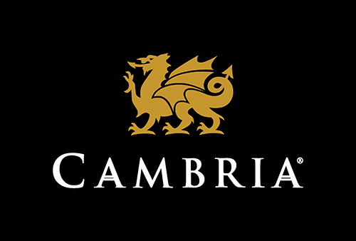 Cambria engineered quartz surface sample